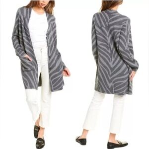 J. McLAUGHLIN M Eclectic Grandpa Cabincore Elevated Basics Animal WOOL Sweater